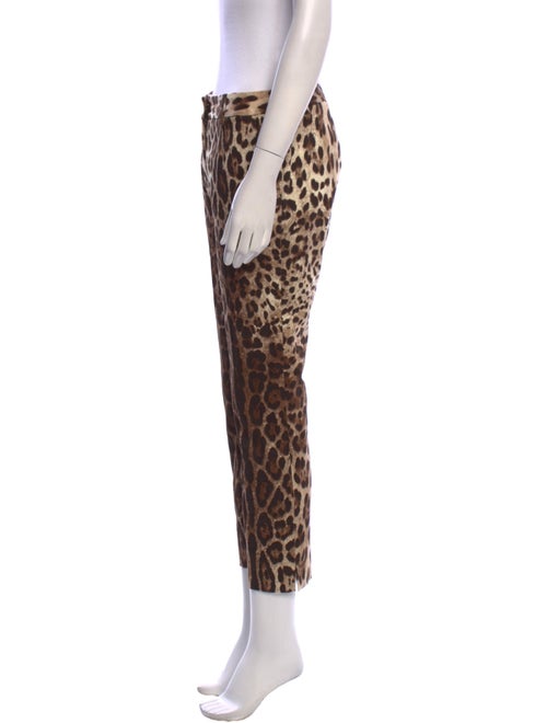 Dolce & Gabbana Animal Print Straight Leg Pants
