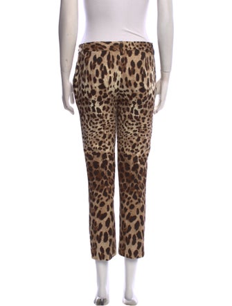 Dolce & Gabbana Animal Print Straight Leg Pants