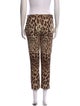 Dolce & Gabbana Animal Print Straight Leg Pants