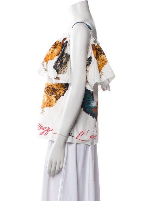 Dolce & Gabbana Graphic Print Square Neckline Top