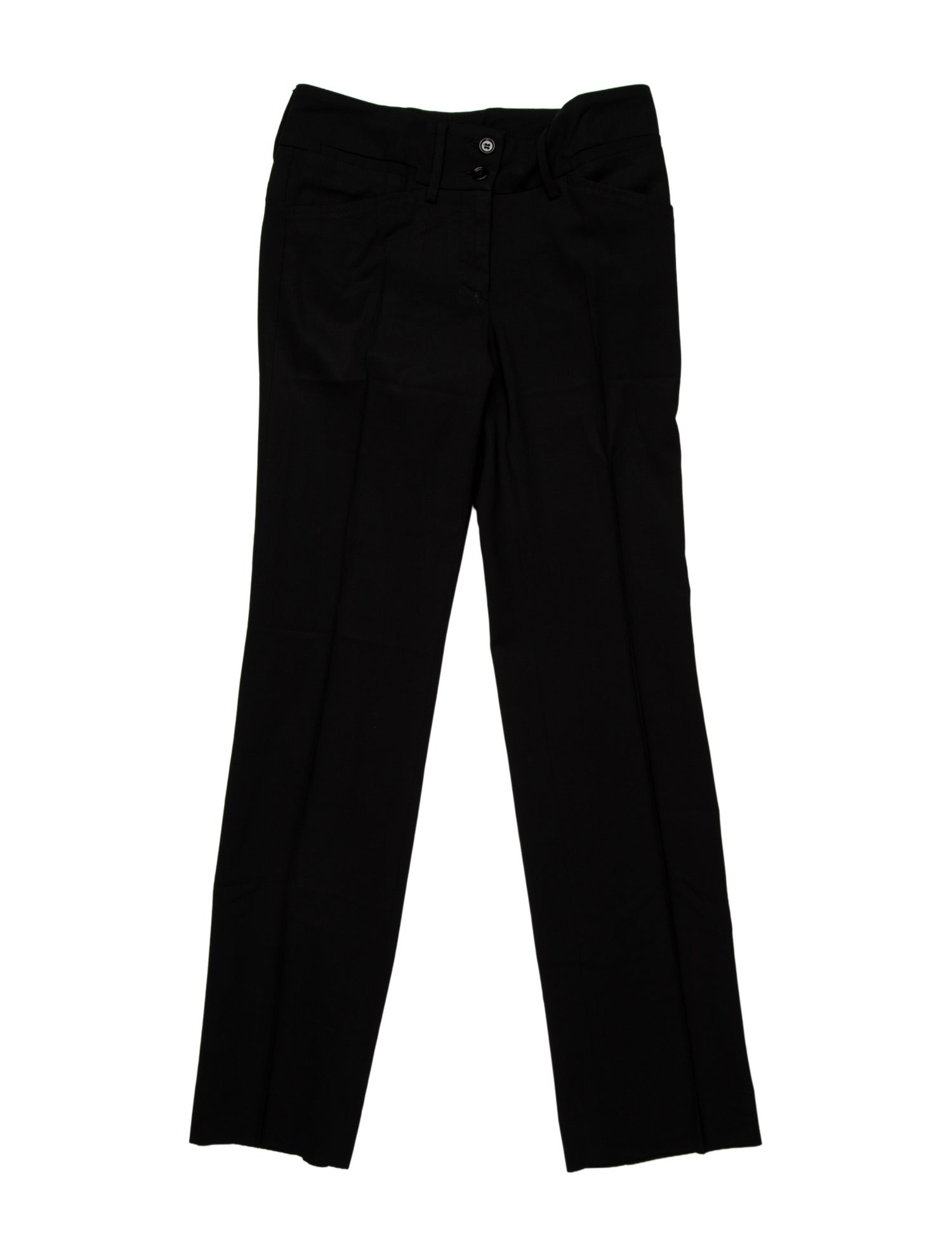 Dolce & Gabbana Virgin Wool Straight Leg Pants