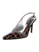 Dolce & Gabbana Snakeskin Animal Print Slingback Pumps