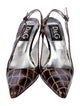 Dolce & Gabbana Snakeskin Animal Print Slingback Pumps
