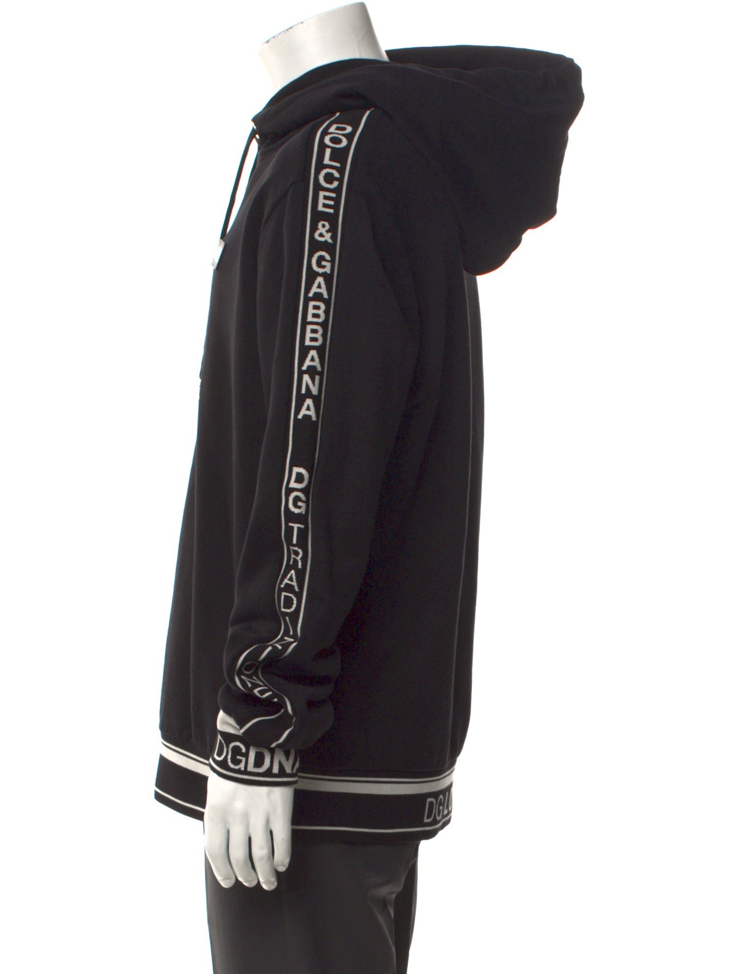 Dolce & Gabbana Striped Crew Neck Hoodie