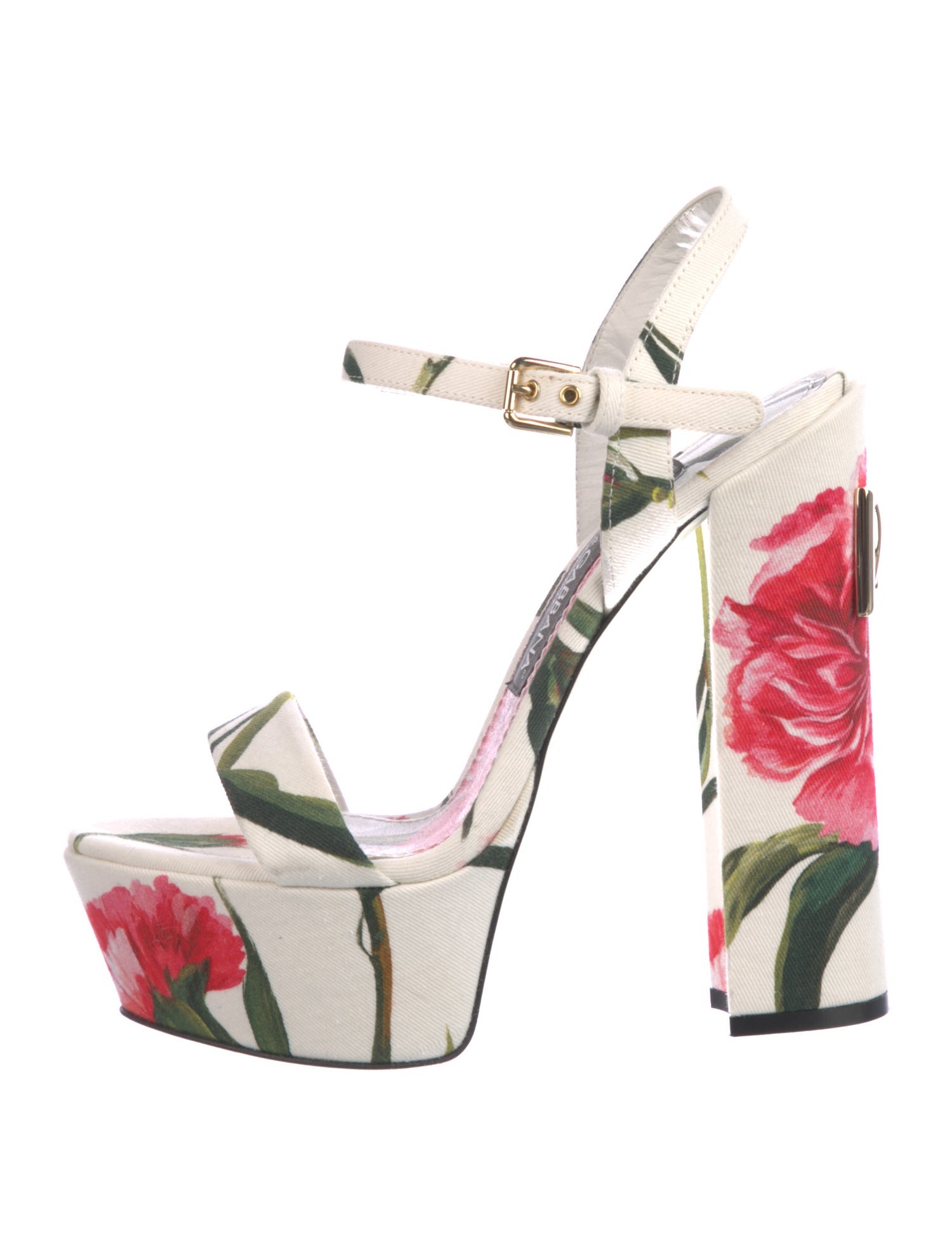 Dolce & Gabbana Canvas Printed Sandals