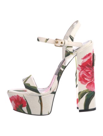 Dolce & Gabbana Canvas Printed Sandals