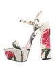 Dolce & Gabbana Canvas Printed Sandals