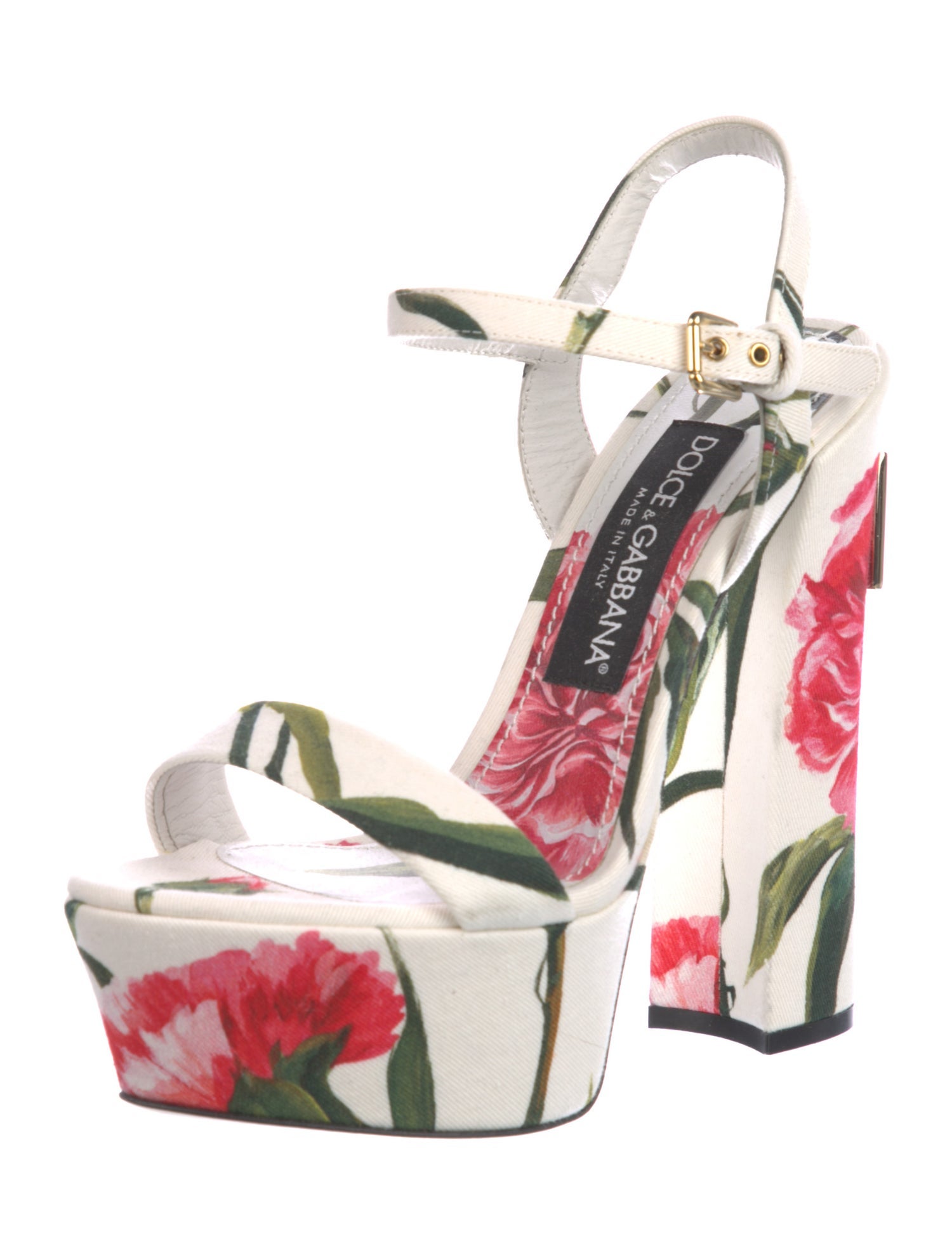 Dolce & Gabbana Canvas Printed Sandals