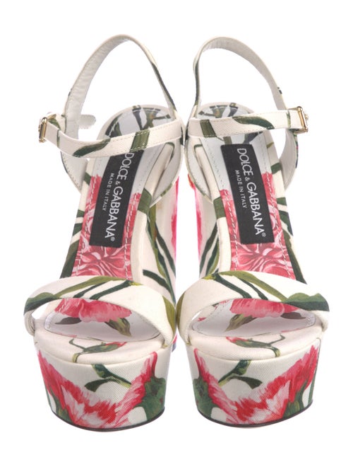 Dolce & Gabbana Canvas Printed Sandals