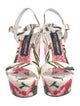 Dolce & Gabbana Canvas Printed Sandals