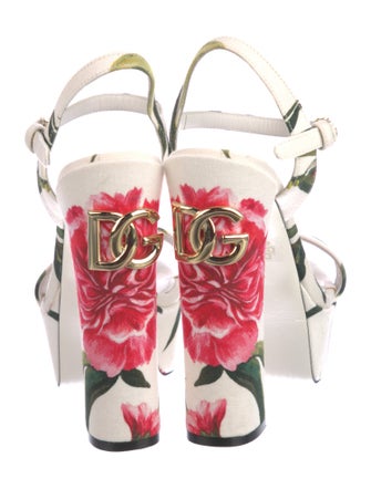 Dolce & Gabbana Canvas Printed Sandals