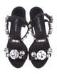 Dolce & Gabbana Satin Crystal Embellishments Sandals