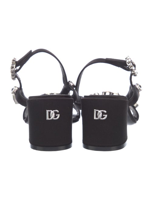 Dolce & Gabbana Satin Crystal Embellishments Sandals