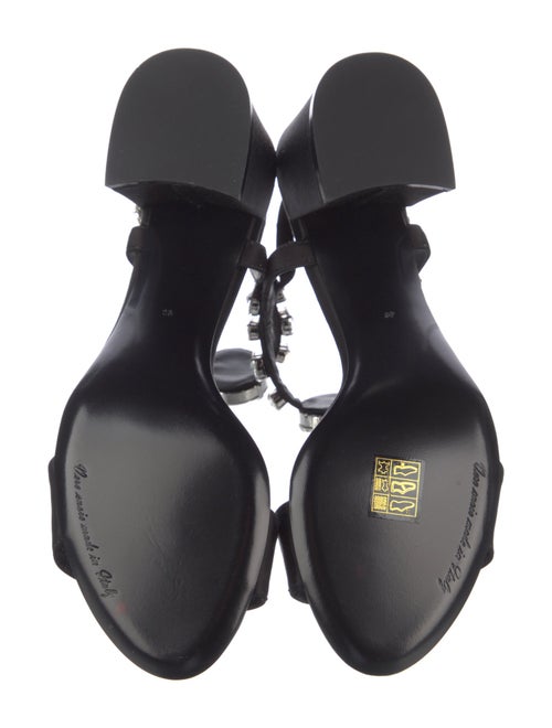 Dolce & Gabbana Satin Crystal Embellishments Sandals