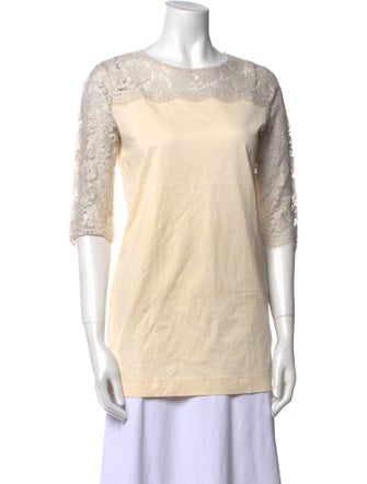 Dolce & Gabbana Bateau Neckline Three-Quarter Sleeve Tunic