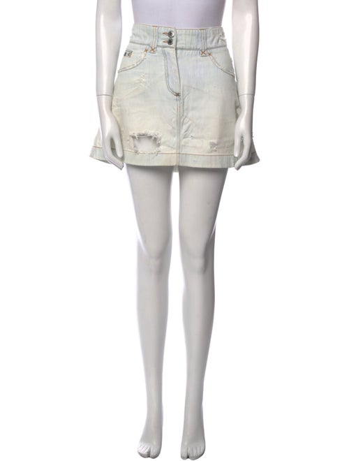 Dolce & Gabbana Distressed Accents Mini Skirt