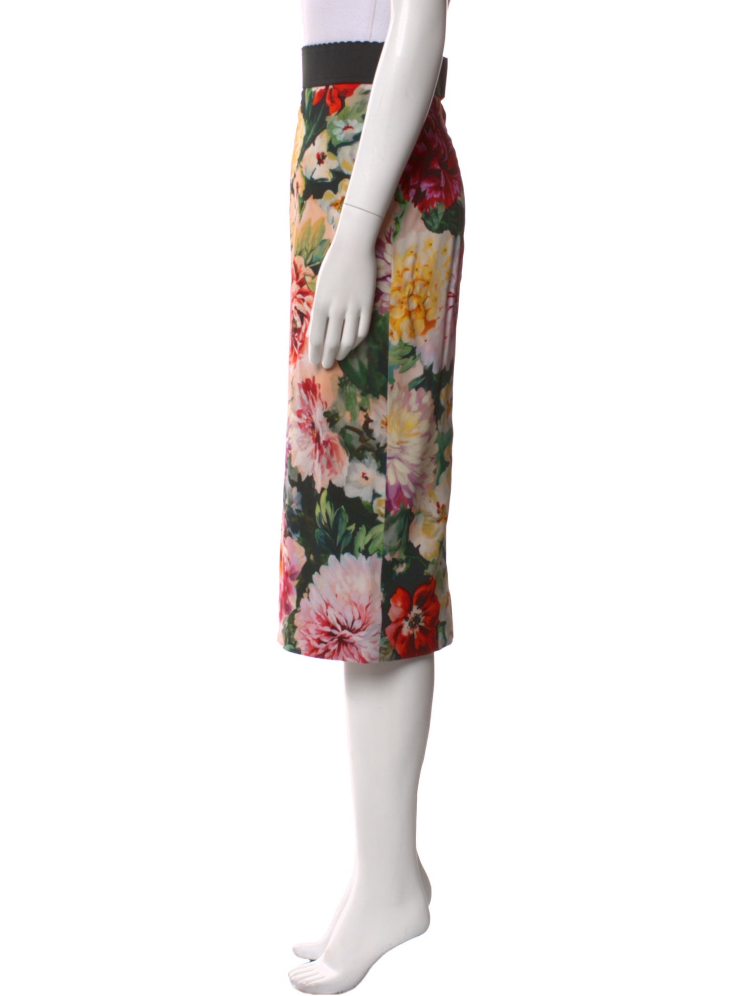 Dolce & Gabbana Floral Print Midi Length Skirt