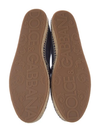 Dolce & Gabbana Suede Leather Trim Embellishment Espadrilles