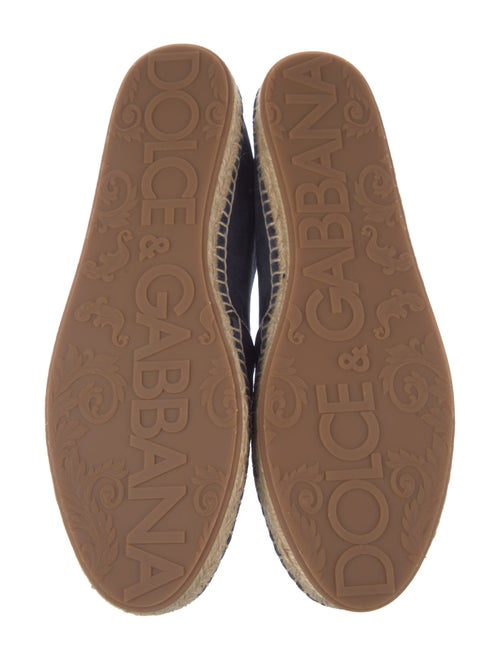Dolce & Gabbana Suede Leather Trim Embellishment Espadrilles