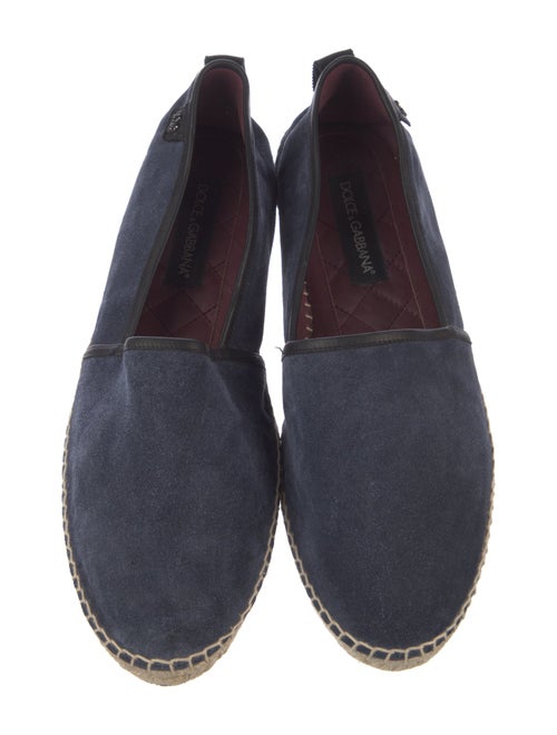 Dolce & Gabbana Suede Leather Trim Embellishment Espadrilles