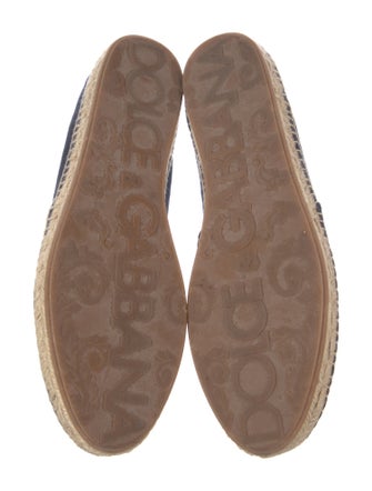 Dolce & Gabbana Suede Leather Trim Embellishment Espadrilles