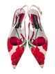 Dolce & Gabbana Floral Print Slingback Pumps