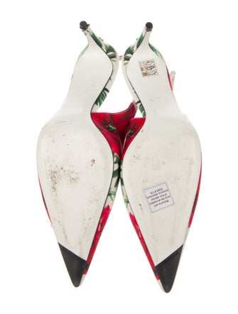 Dolce & Gabbana Floral Print Slingback Pumps