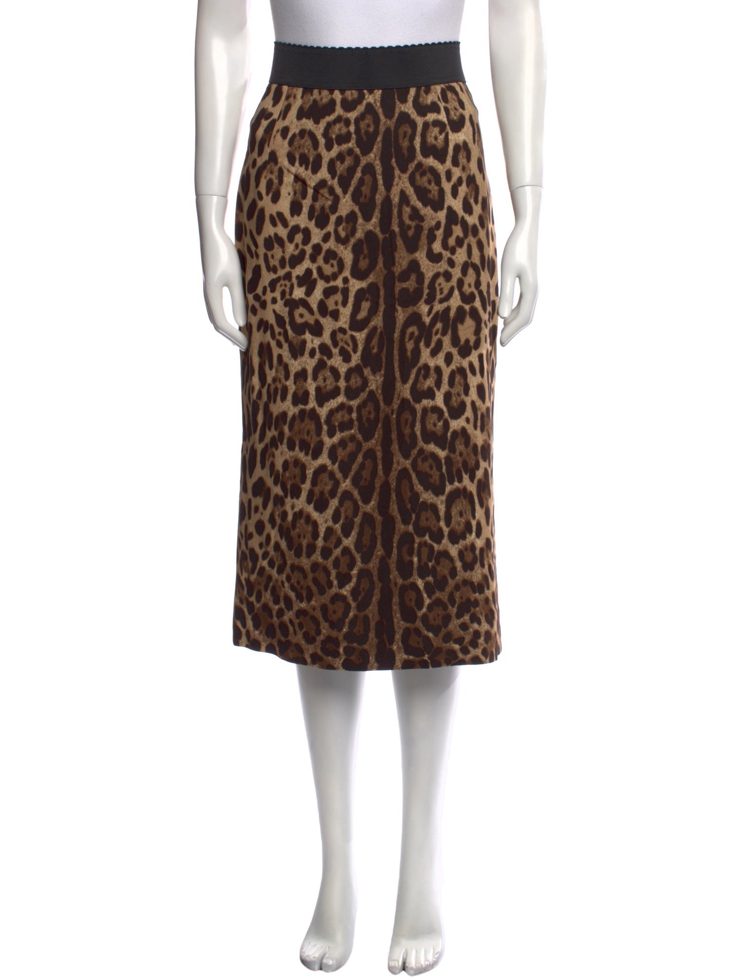 Dolce & Gabbana Animal Print Midi Length Skirt