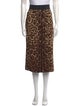 Dolce & Gabbana Animal Print Midi Length Skirt