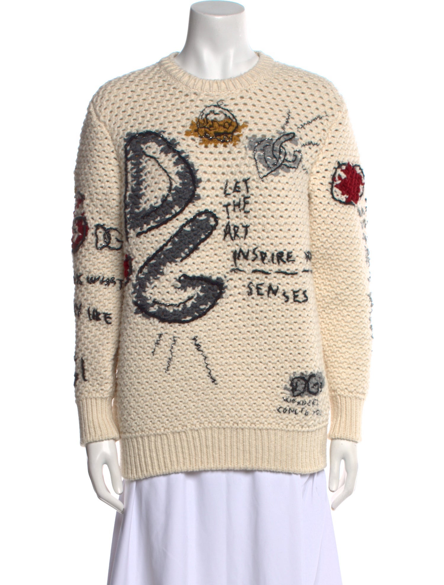 Dolce & Gabbana Wool Printed Sweater