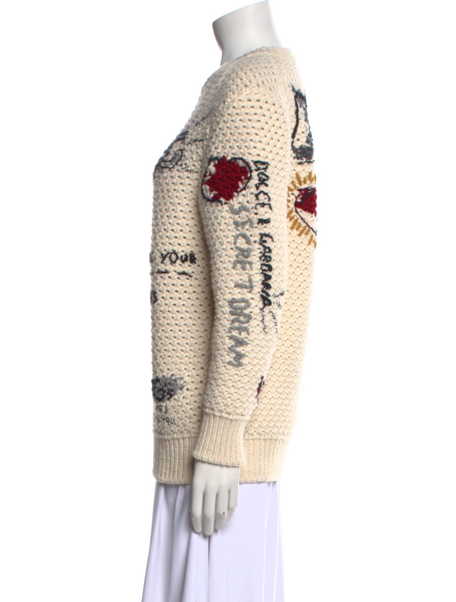 Dolce & Gabbana Wool Printed Sweater