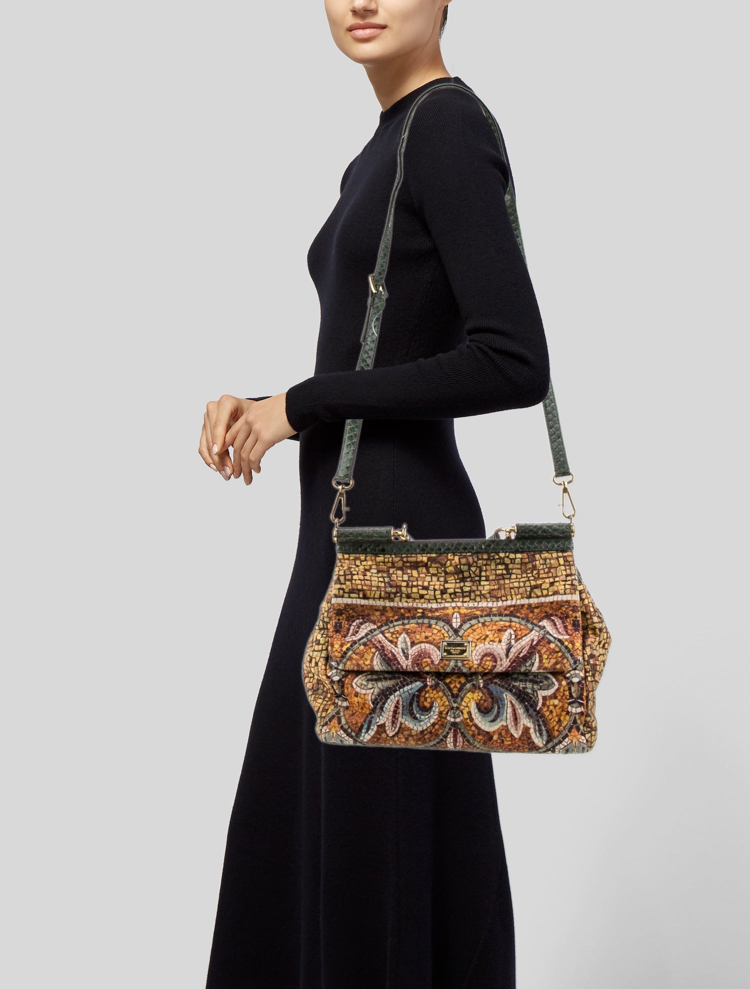 Dolce & Gabbana Canvas Top Handle Bag