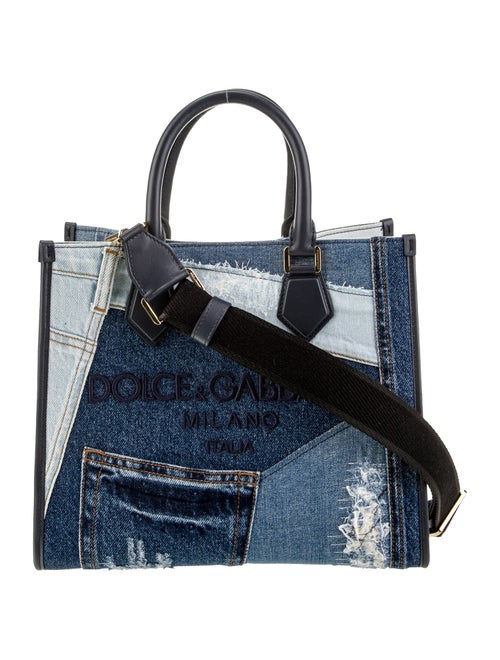 Dolce & Gabbana Denim Top Handle Bag
