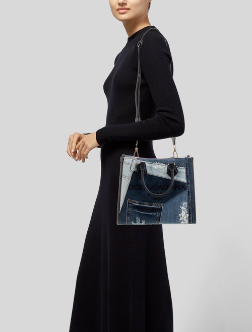Dolce & Gabbana Denim Top Handle Bag