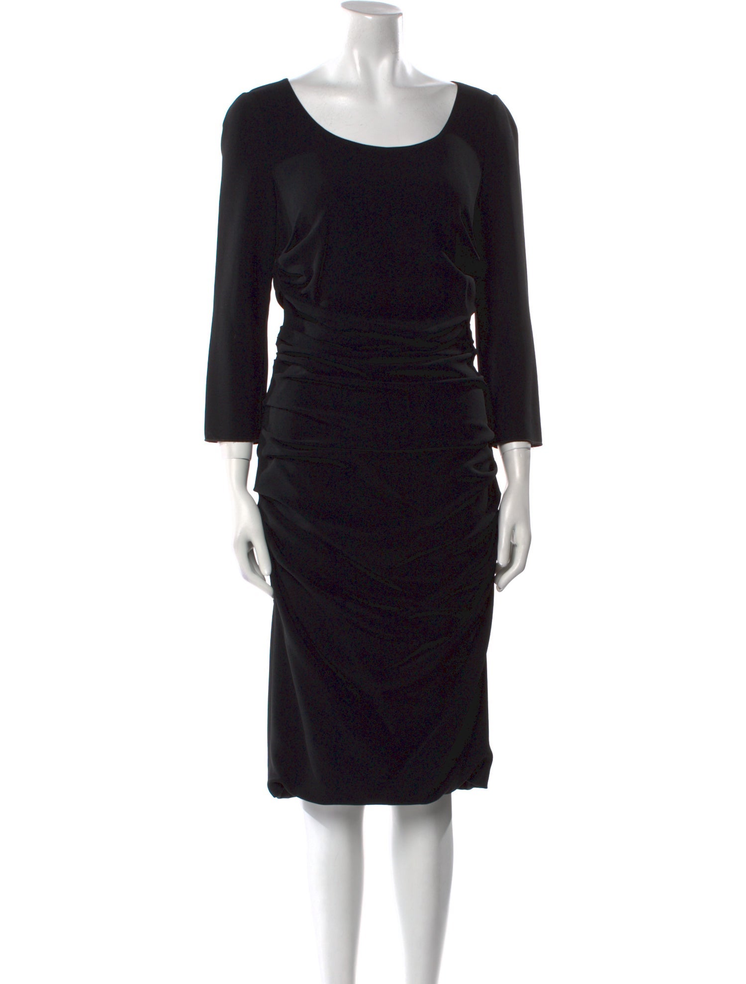 Dolce & Gabbana Scoop Neck Midi Length Dress