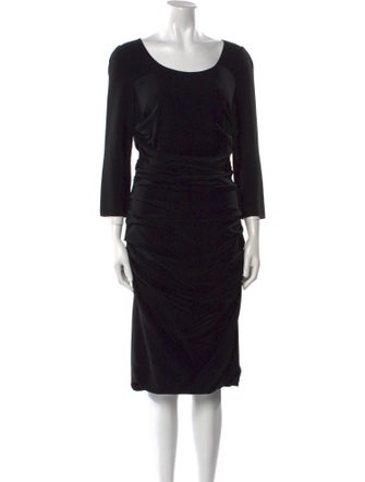 Dolce & Gabbana Scoop Neck Midi Length Dress