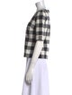 Dolce & Gabbana Plaid Print Crew Neck Top