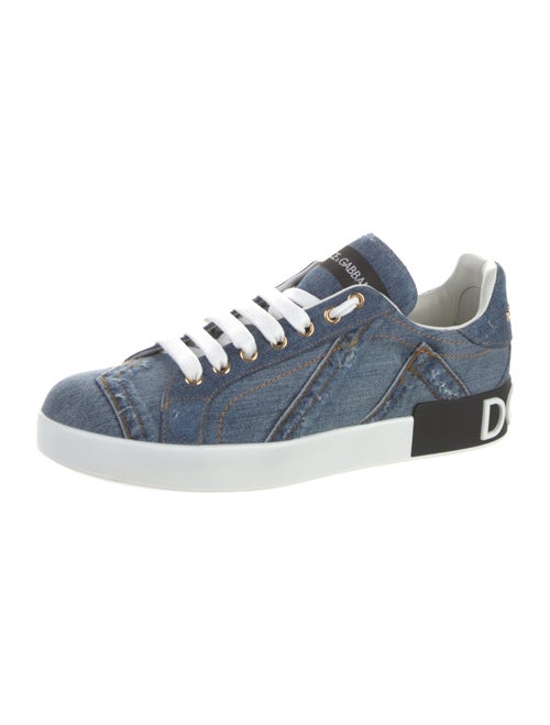 Dolce & Gabbana Denim Distressed Accents Sneakers