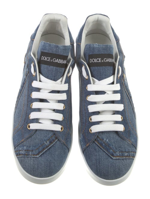 Dolce & Gabbana Denim Distressed Accents Sneakers