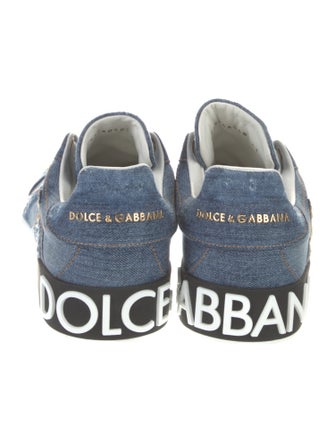 Dolce & Gabbana Denim Distressed Accents Sneakers