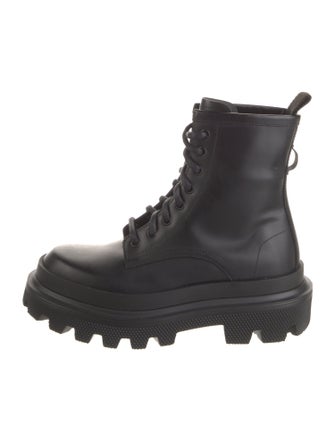 Dolce & Gabbana Leather Combat Boots