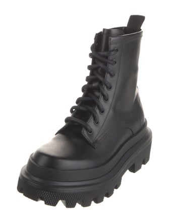 Dolce & Gabbana Leather Combat Boots