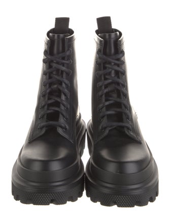 Dolce & Gabbana Leather Combat Boots