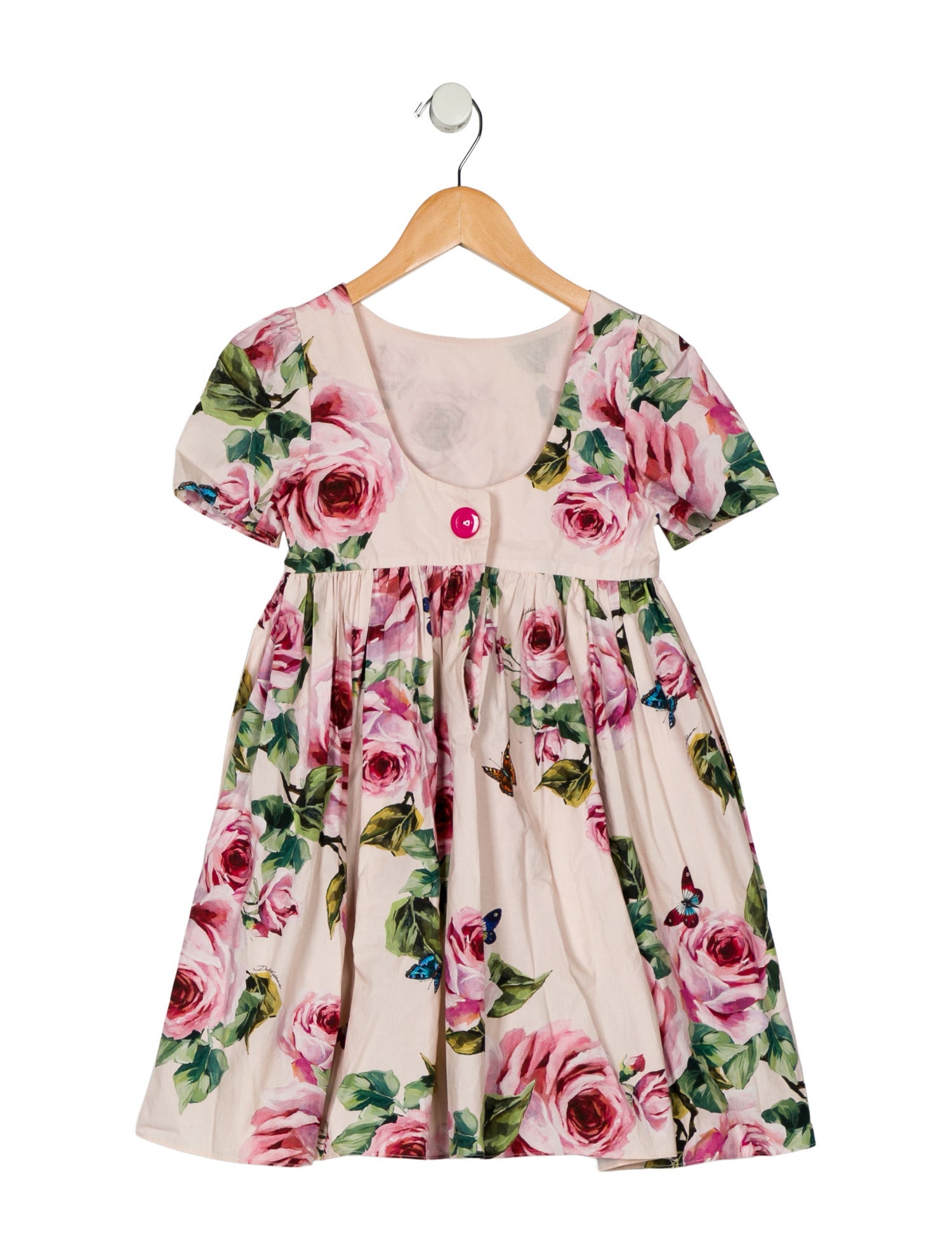Dolce & Gabbana Cotton Floral Print Dress