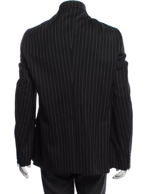 Dolce & Gabbana Virgin Wool Striped Peacoat