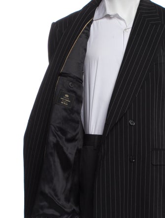 Dolce & Gabbana Virgin Wool Striped Peacoat