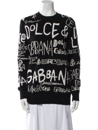 Dolce & Gabbana Virgin Wool Graphic Print Sweater