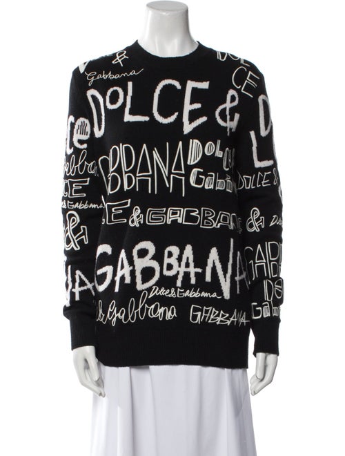 Dolce & Gabbana Virgin Wool Graphic Print Sweater