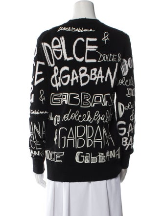 Dolce & Gabbana Virgin Wool Graphic Print Sweater