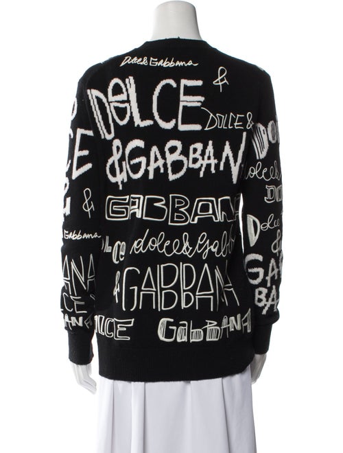 Dolce & Gabbana Virgin Wool Graphic Print Sweater